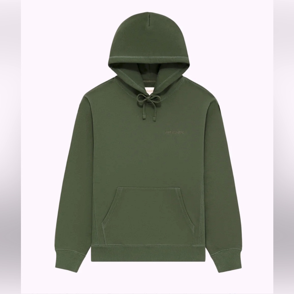 Classic Olive Green Pullover Hoodie - Men's Sweatshirt